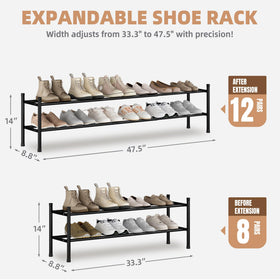 Storage Maniac sleek metal rail system keeps shoes organized