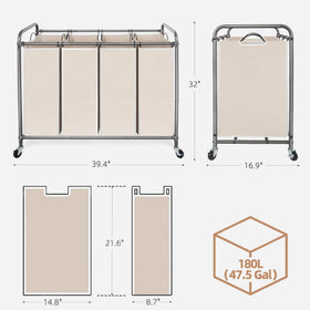 Wheels on STORAGE MANIAC sorter enable smooth movement around the room
