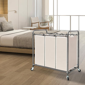 Storage Maniac spacious laundry organizer for decluttering bedrooms.