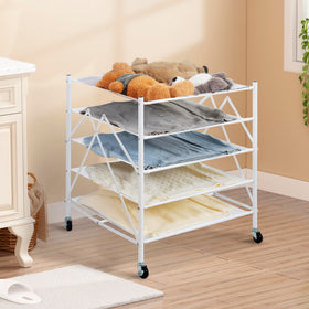 Storage Maniac 5 tier drying rack with ample space for sweaters and delicates