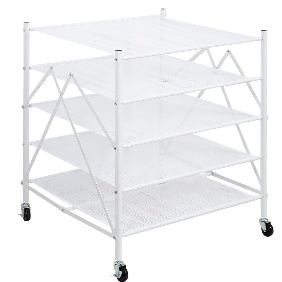 Storage Maniac folded sweater drying rack for compact storage after use