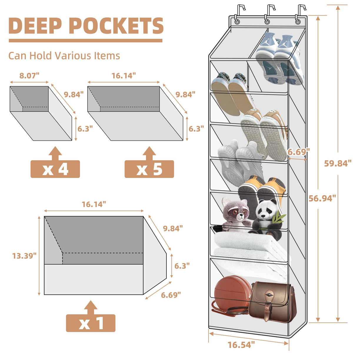 STORAGE MANIAC tear-resistant 600D polyester fabric is easy to wipe clean