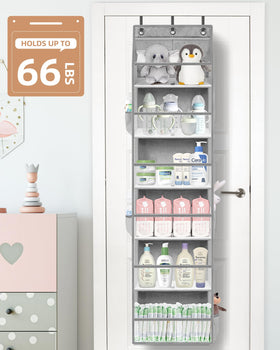 Storage Maniac three hooks enable versatile door mounting options.