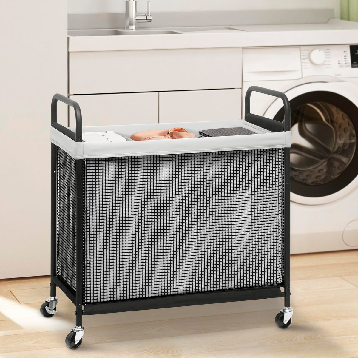 Storage Maniac versatile cart suitable for bedroom, bathroom, or laundry room storage.