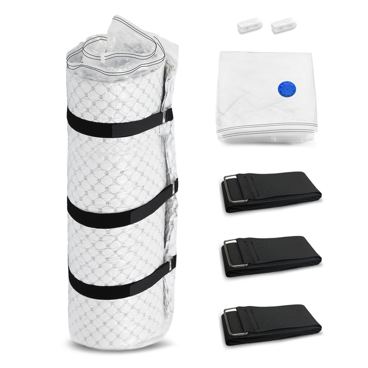 Storage Master double-seal zipper prevents air leakage, protecting mattress during storage.