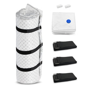 Storage Master double-seal zipper prevents air leakage, protecting mattress during storage.