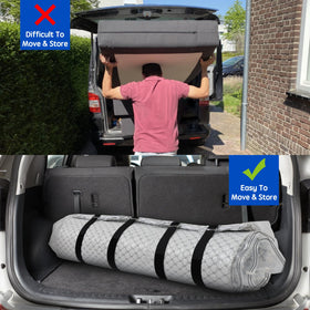 Moving straps on Storage Master bag enable easy handling during transport.
