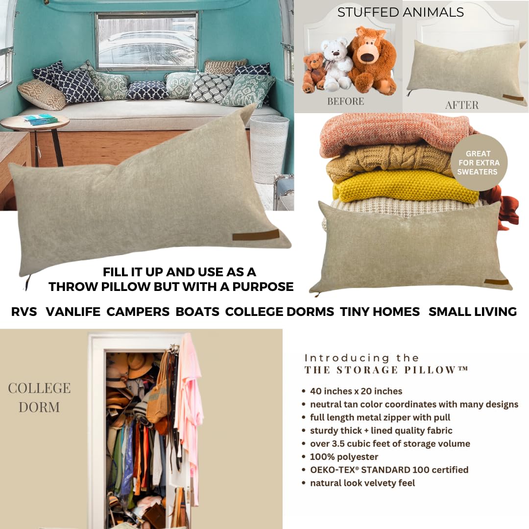 Open to many setups, providing a decorative pillow with a practical twist.