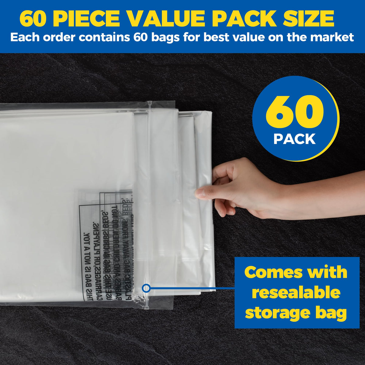 Storage Standard clear garment bag for shirts preserves freshness.