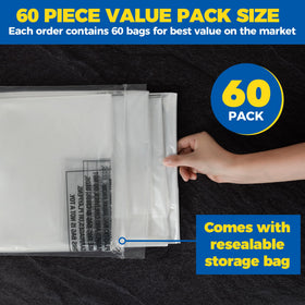 Storage Standard clear garment bag for shirts preserves freshness.