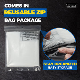 Storage Standard durable LDPE material with strong seams.