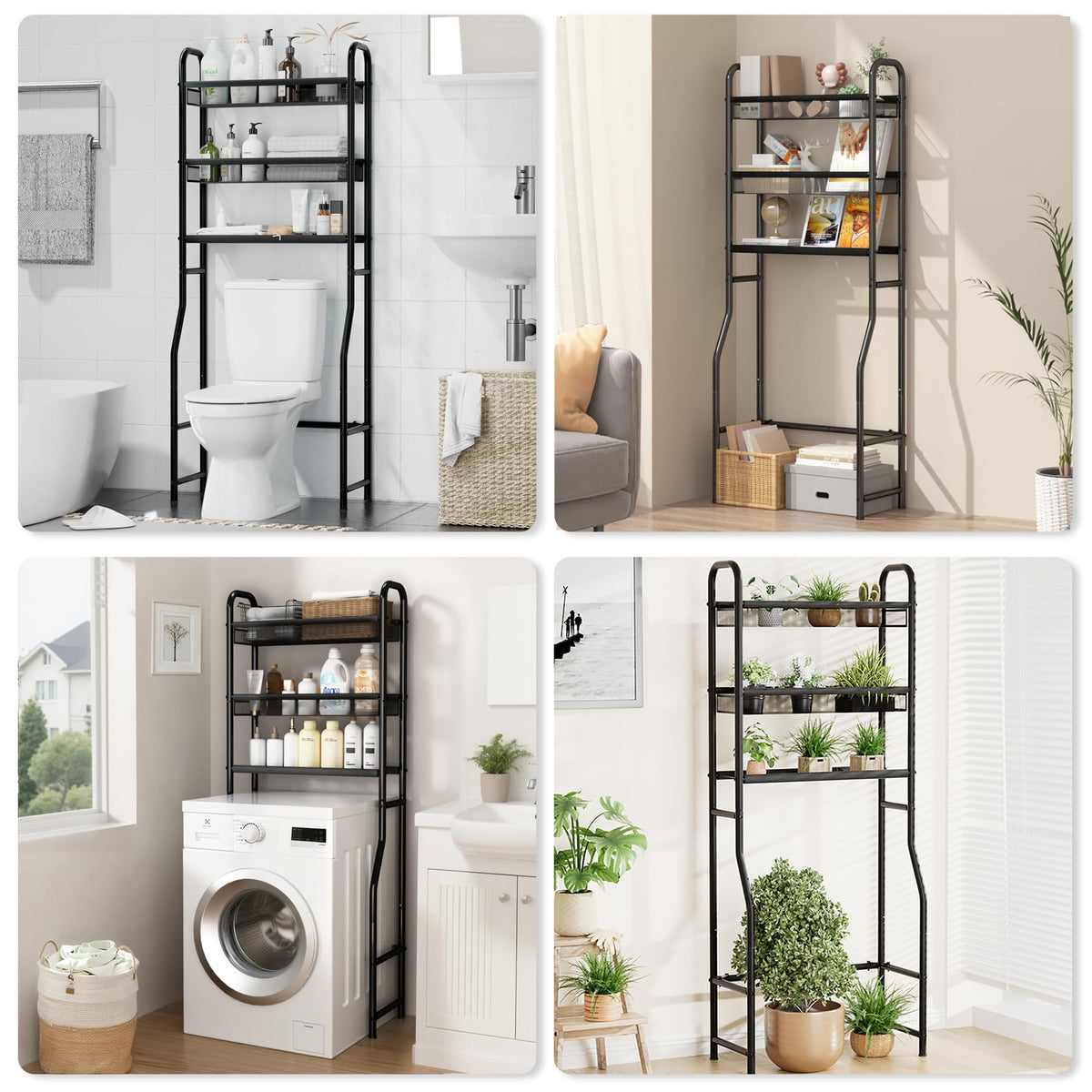 StorageIDEAS bathroom organizer doubles as a space-saving laundry solution.
