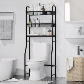 StorageIDEAS toilet storage rack assembly shows sturdy, secure design.