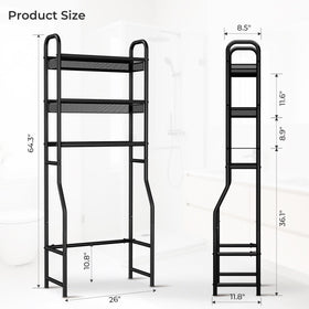 StorageIDEAS vinyl mesh shelves provide airflow for organized toiletries.