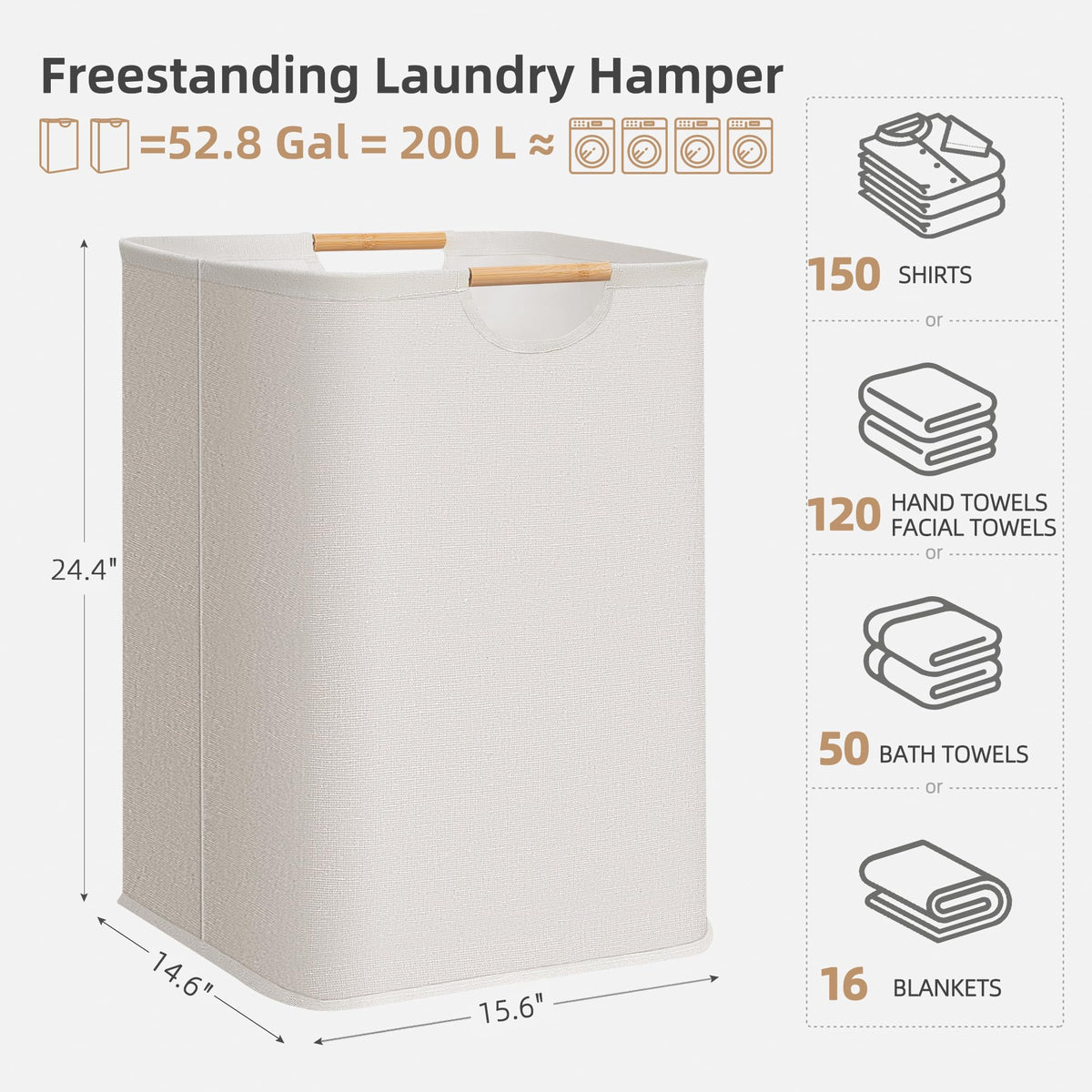 Storage Maniac laundry hamper folded design demonstrates compact storage when not in use