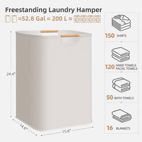 Storage Maniac laundry hamper folded design demonstrates compact storage when not in use