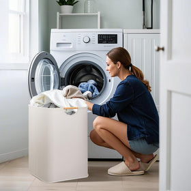 Storage Maniac large-capacity hamper helps organize towels laundry and toys