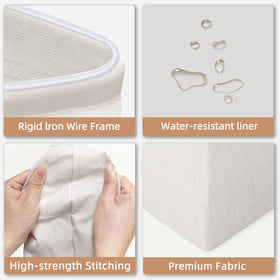 Storage Maniac waterproof liner on laundry hamper ensures protection for damp items