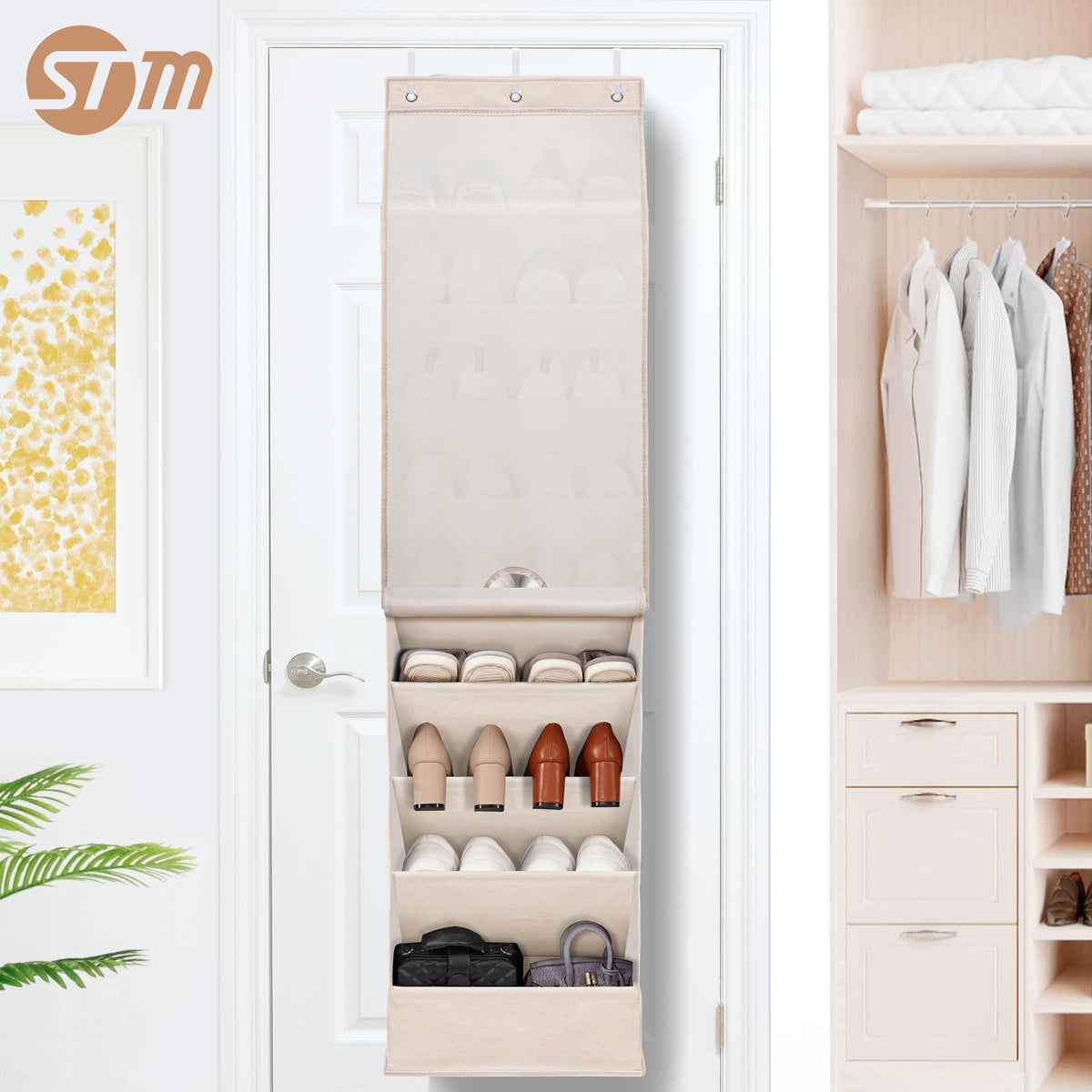 Storage Maniac beige color blends with interiors while keeping belongings organized.