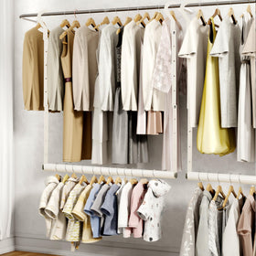 STORAGE MANIAC in a bathroom or balcony use scenario with extra hanging space