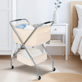 Storage Maniac beige color finish complements any room style in dorms or apartments.