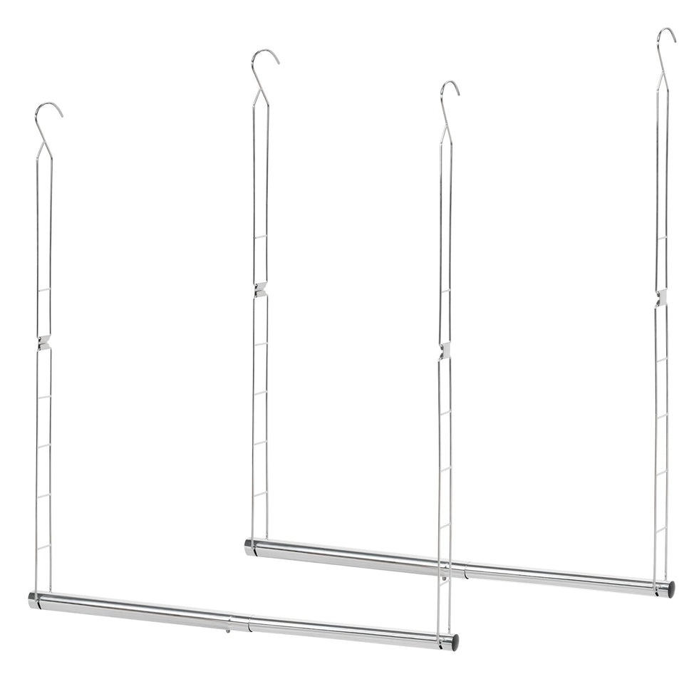 Storage Maniac hanging closet rod fully expandable for versatile wardrobe spacing