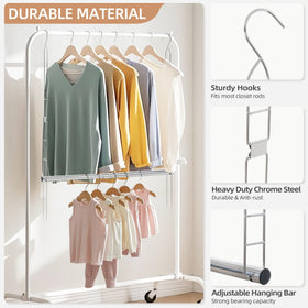 Storage Maniac height-adjustable rod helps maximize under-clothes space