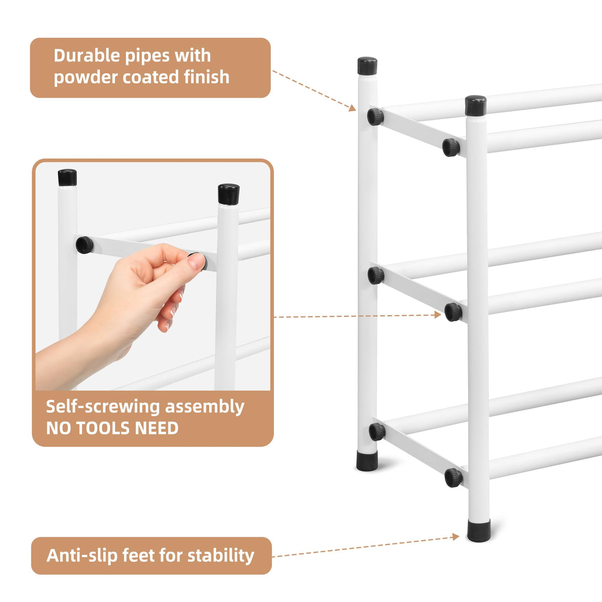 STORAGE MANIAC sturdy foot covers protect floors during use