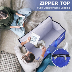 StorageRight foldable bag design folds flat for compact storage.