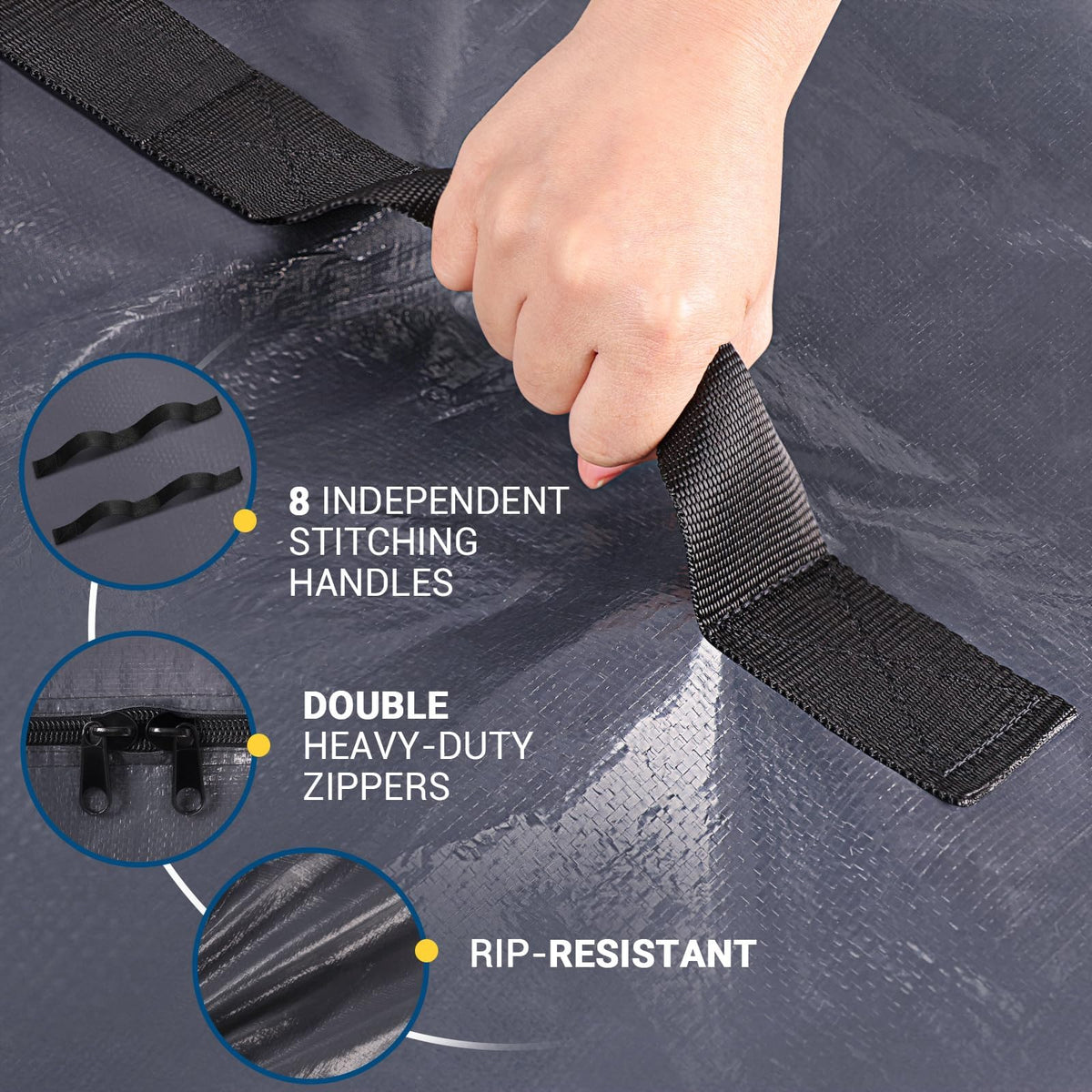 StorageRight three-side zipper on mattress bag for easy loading