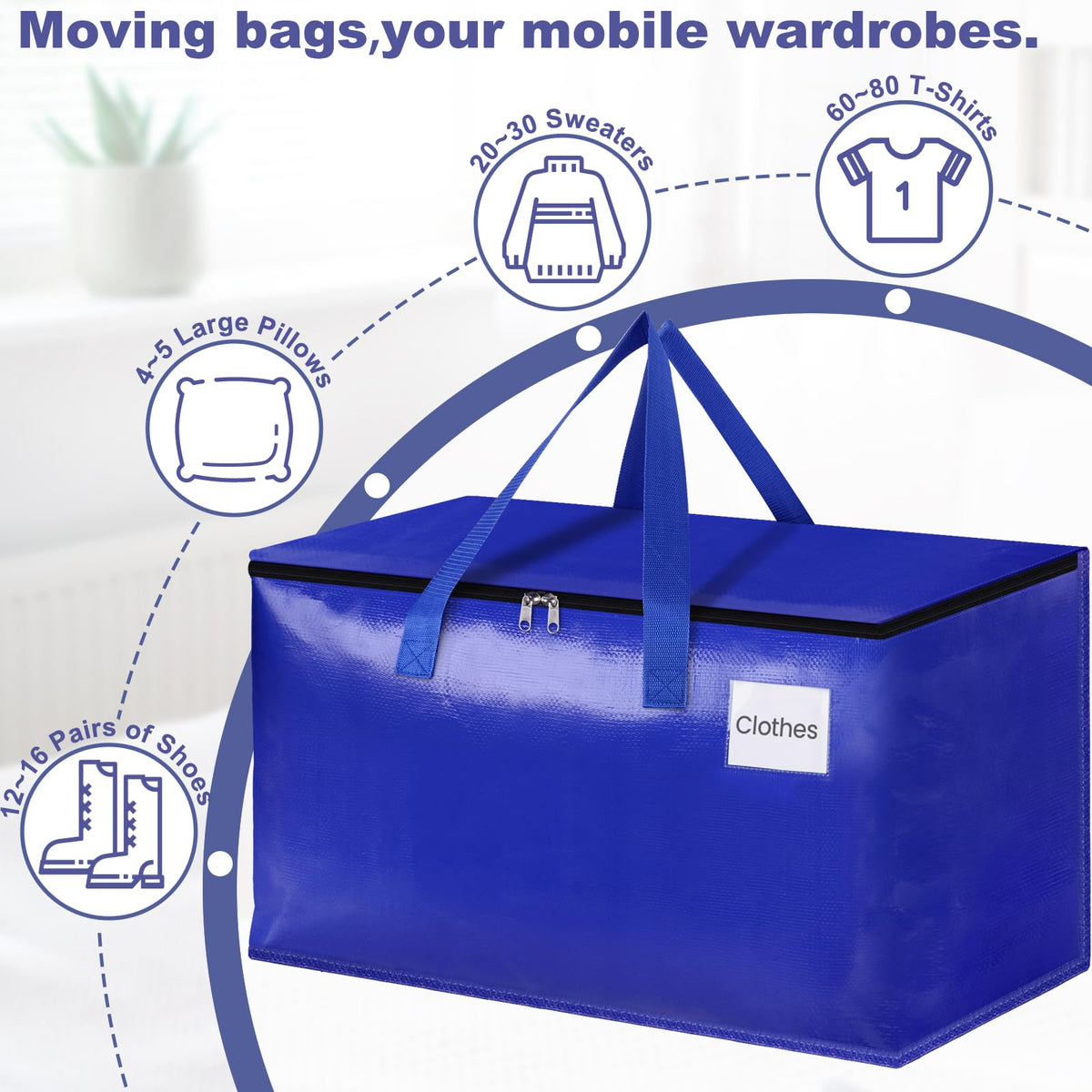 StorageRight bag with wide opening for easy packing and unloading.