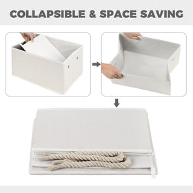Storage Standard ivory closet organization bin keeps essentials neatly stored.
