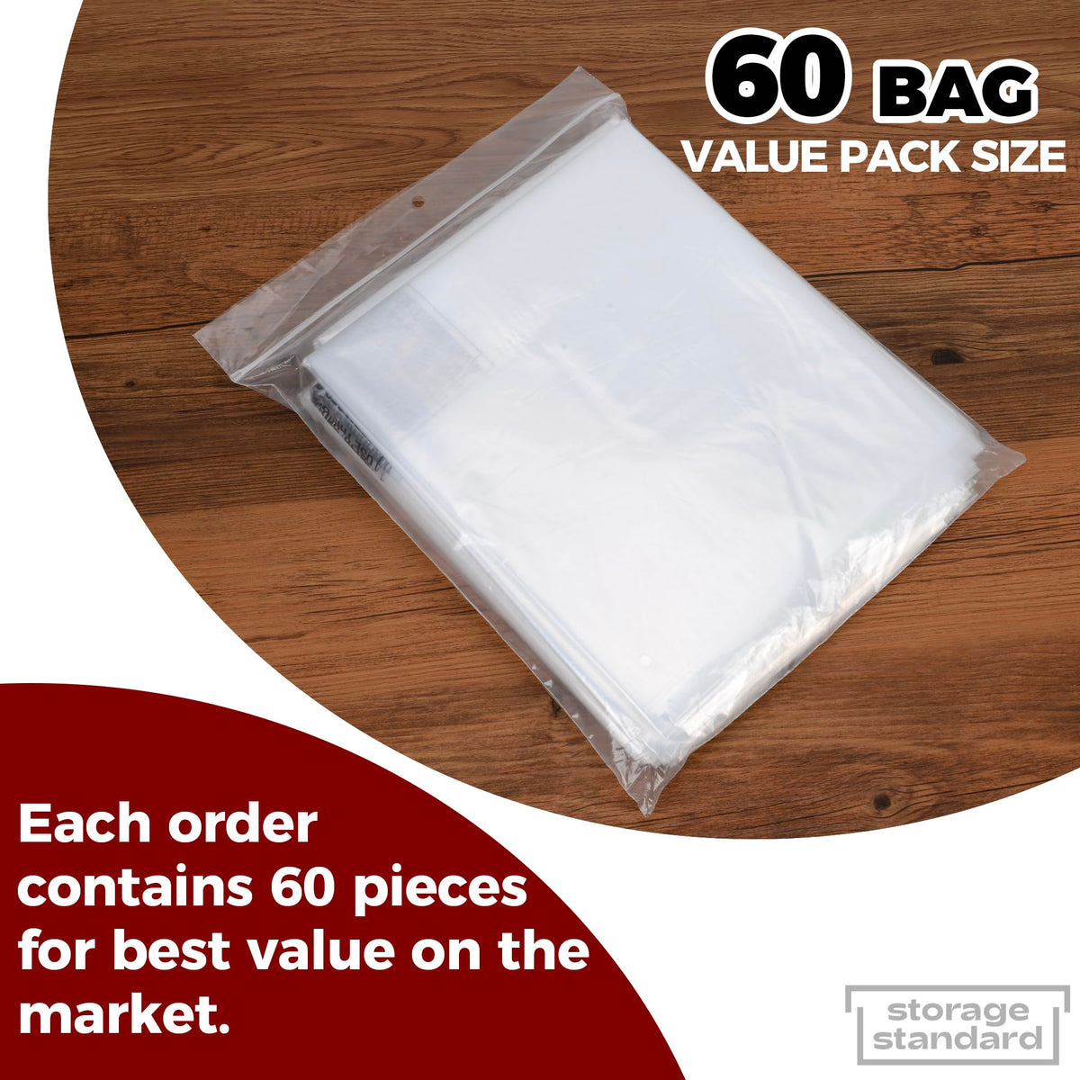 Storage Standard extra-long bag fits extended-length garments like gowns
