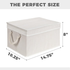 Storage Standard sturdy-bottom ivory bin, stable for stacking and daily use.