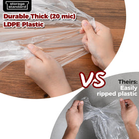 Storage Standard LDPE material offers durable seams for daily use