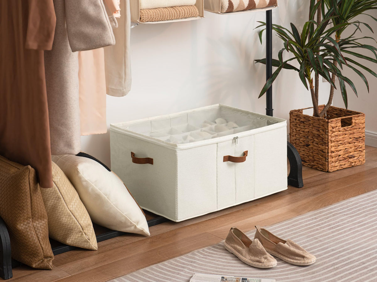 StorageWorks organizer shows adjustable dividers for customizable compartments