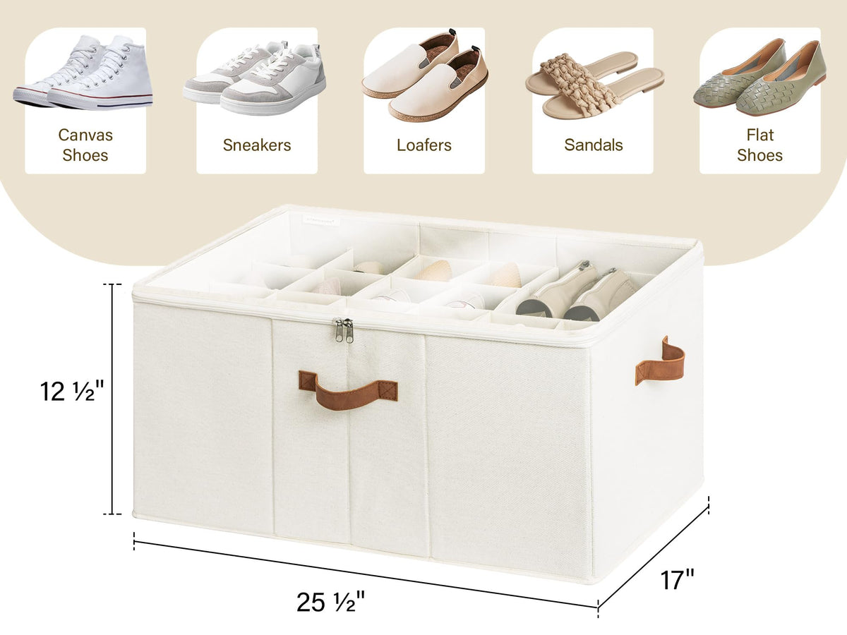 StorageWorks clear lid keeps shoes visible and dust-free