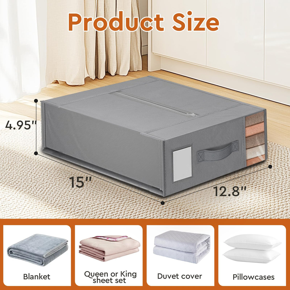 StorageTastic foldable grey storage containers save space