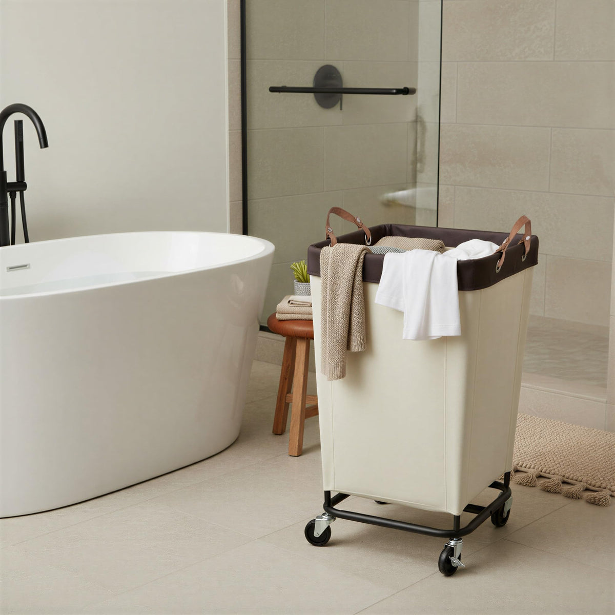 StorageWorks 160L basket sturdy metal frame keeping load upright