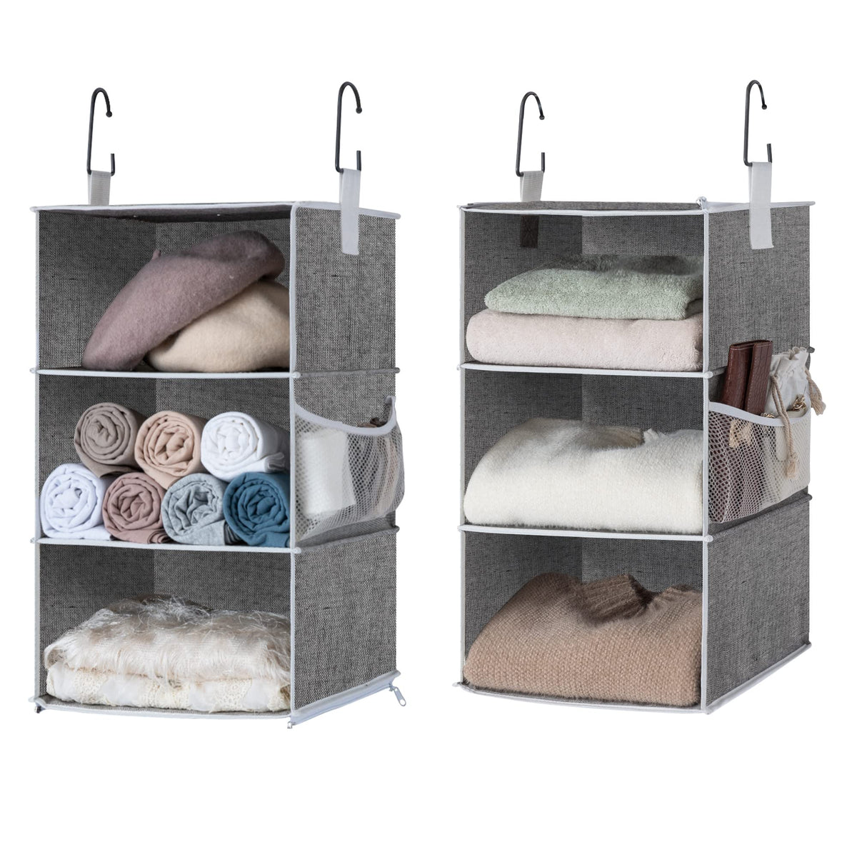 StorageWorks 6-shelf closet organizer mounted for versatile closet storage, easy access, and organization.