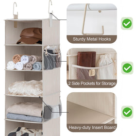Color option beige/white/ivory displayed on StorageWorks hanging organizer.