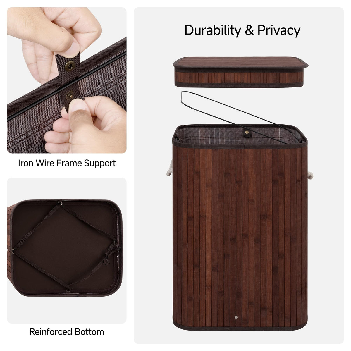StorageWorks bamboo frame blends natural style with durability.
