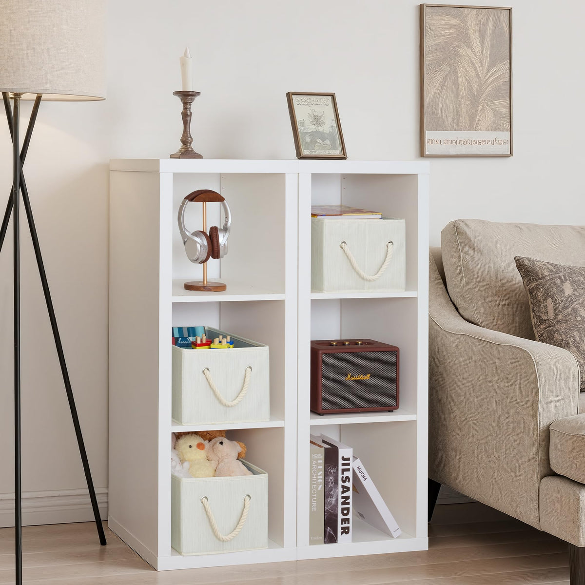 StorageWorks baskets for shelves suitable for bedrooms and linen closets.