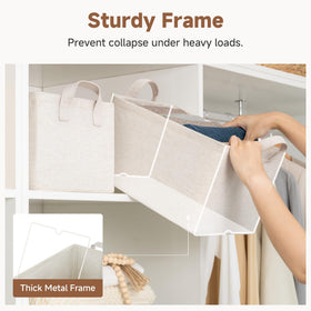 StorageWorks bedroom organizer beige linen for tidy living spaces.