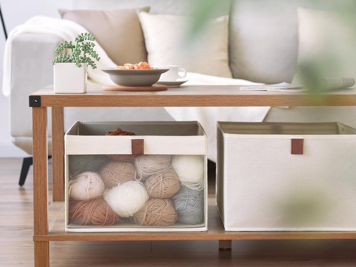 StorageWorks clothes organizer with clear window helps quick finding of essentials.