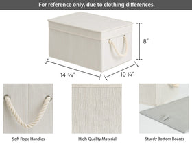 StorageWorks bin with lid and reinforced boards for stable stacking