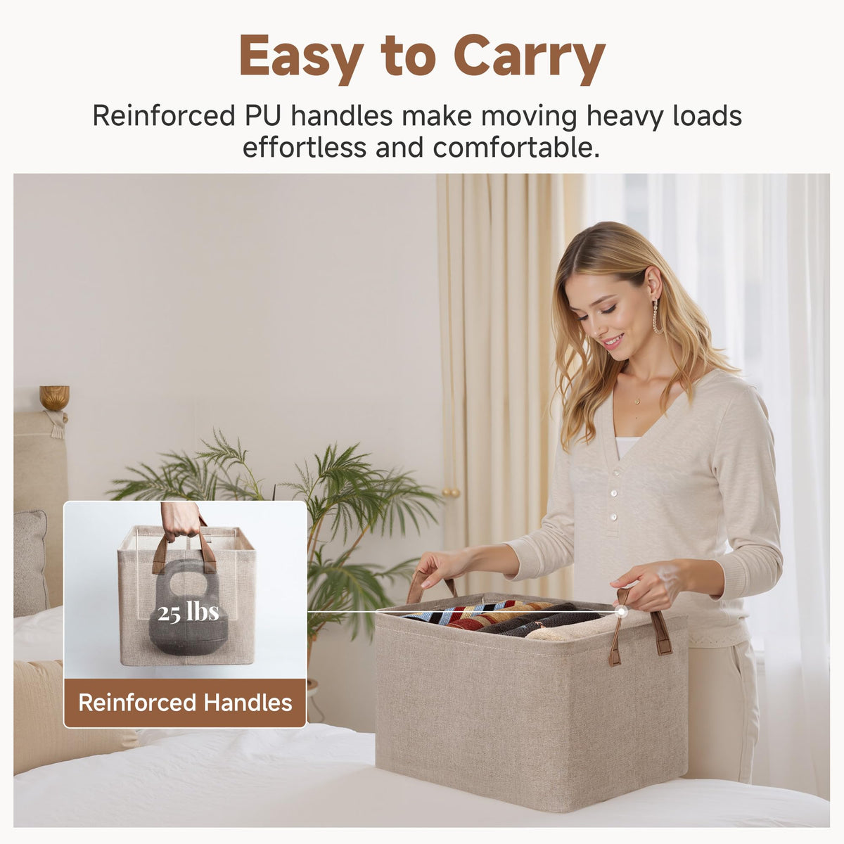 StorageWorks collapsible bin folds flat to save space.
