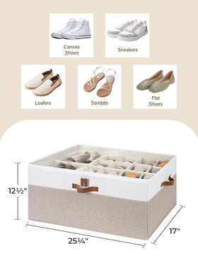 StorageWorks clear lid protects shoes from dust while keeping contents visible