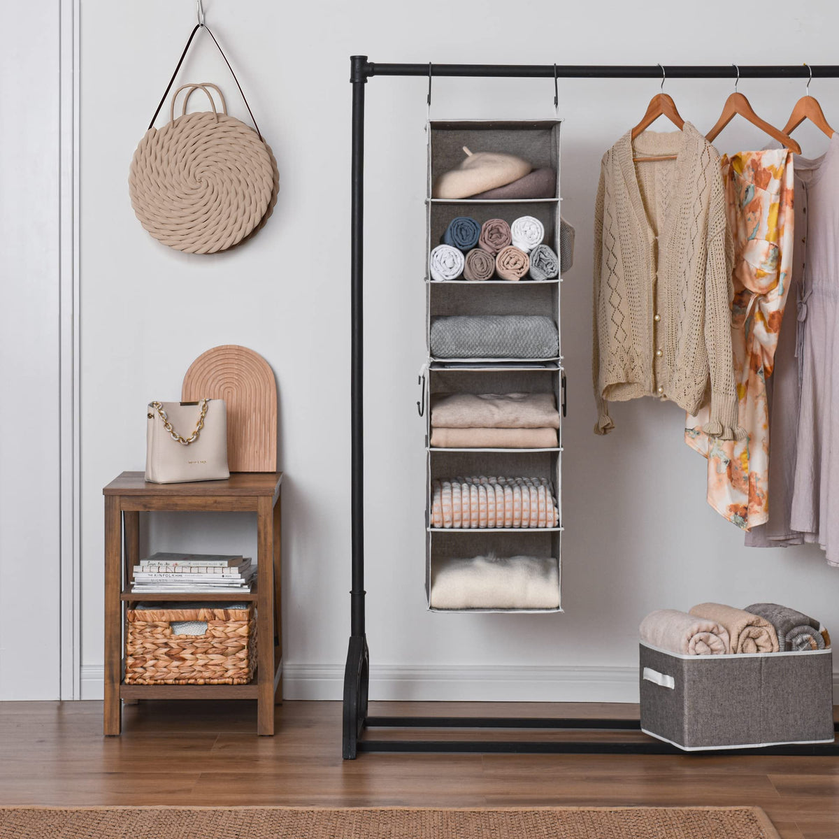 StorageWorks closet organizers transform clutter into accessible, tidy spaces you can customize.