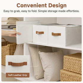 StorageWorks collapsible basket folds flat for compact storage.